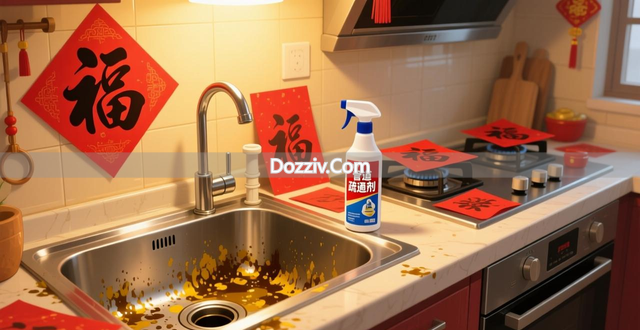 Solutions to clogged kitchen sewers during the Spring Festival_Techniques for unblocking sewers with dish soap and white vinegar_Techniques for unblocking kitchen sewers with oil stains