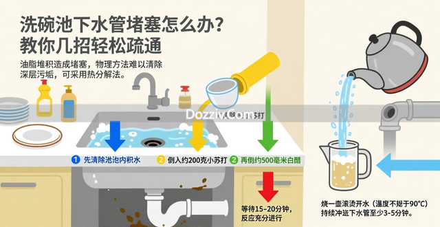 Sink sink sewer clogged method_Sink sink installation steps_Kitchen sewer oil clogged